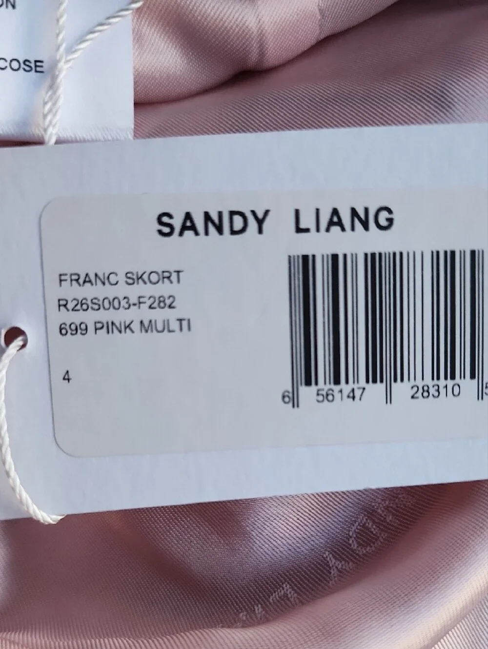 Sandy Liang Franc Skort Pleated Pink Multi Plaid Size 4 - Picture 7 of 14